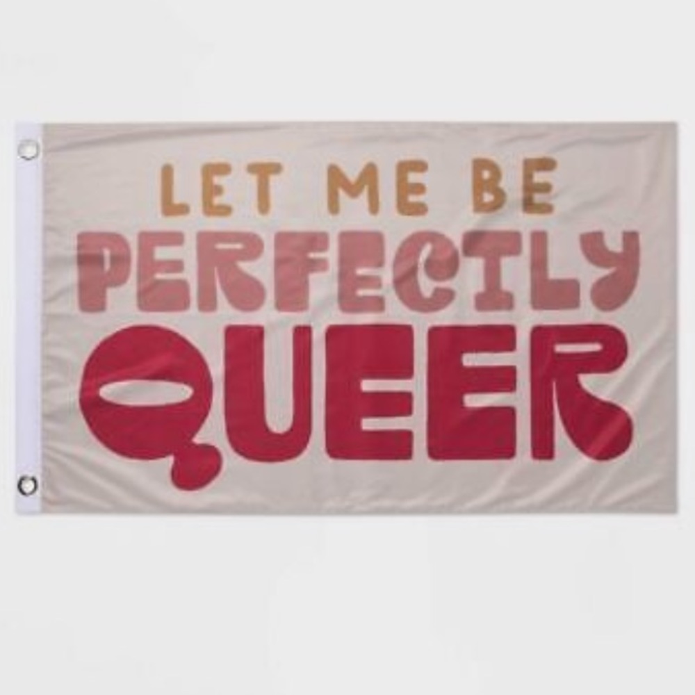 NWOT✨ “LET ME BE PERFECTLY QUEER” Outdoor Flag